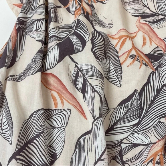 Lulus Sun-Drenched Daydream Beige Floral Print Off-the-Shoulder Dress Size XS - Picture 8 of 9